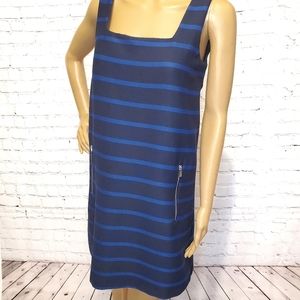 Mango Suit royal & navy blue square neck dress